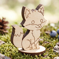 Fox Dollhouse Miniature - Woodland Figurine for Pretend & Small World Play  - Glowforge