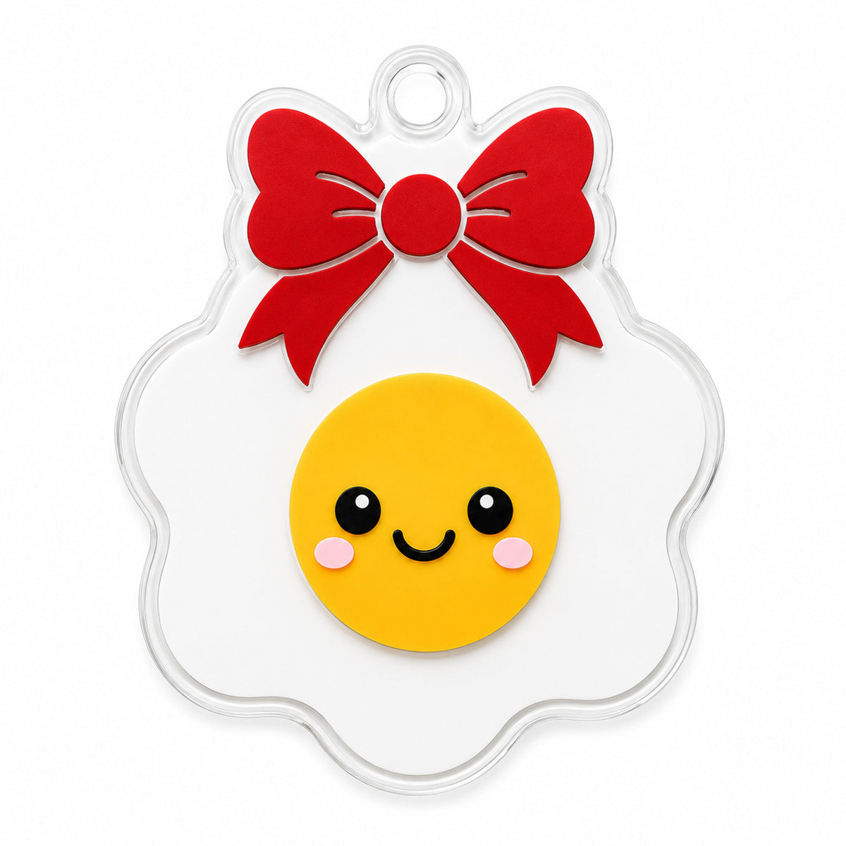 Fried Egg Christmas Ornament - Cute Breakfast Ornament - Glowforge