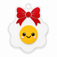 Fried Egg Christmas Ornament - Cute Breakfast Ornament - Glowforge