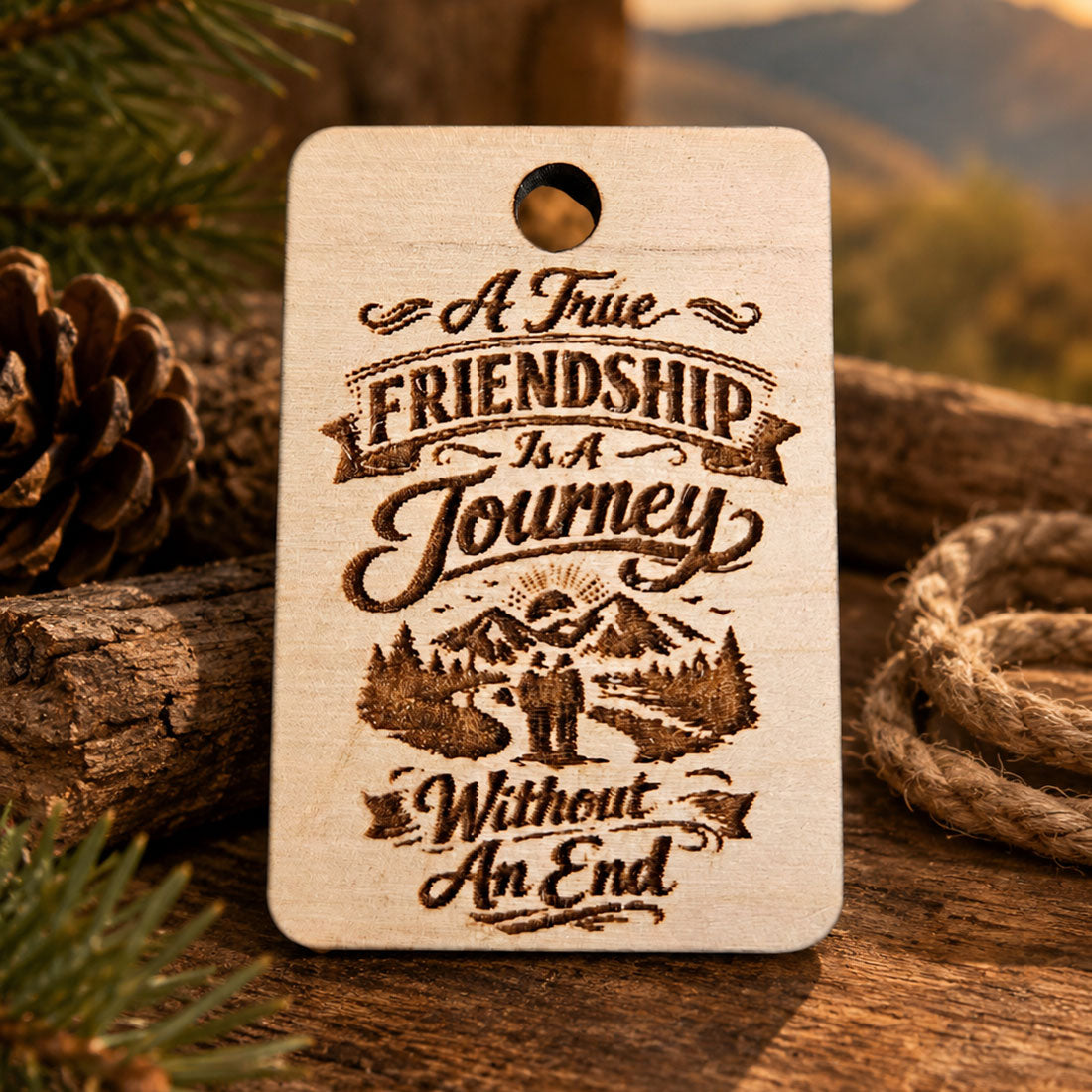 Friendship is a Journey Keychain - Glowforge