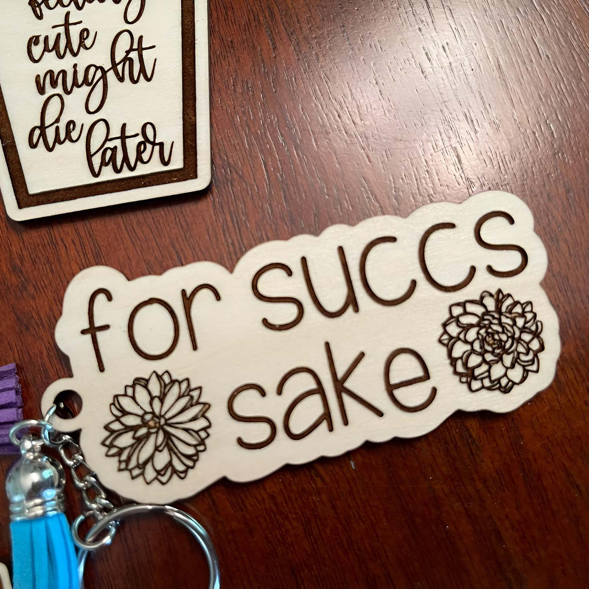 Funny Plant Lovers Keychain #1 - For Succs Sake - Glowforge