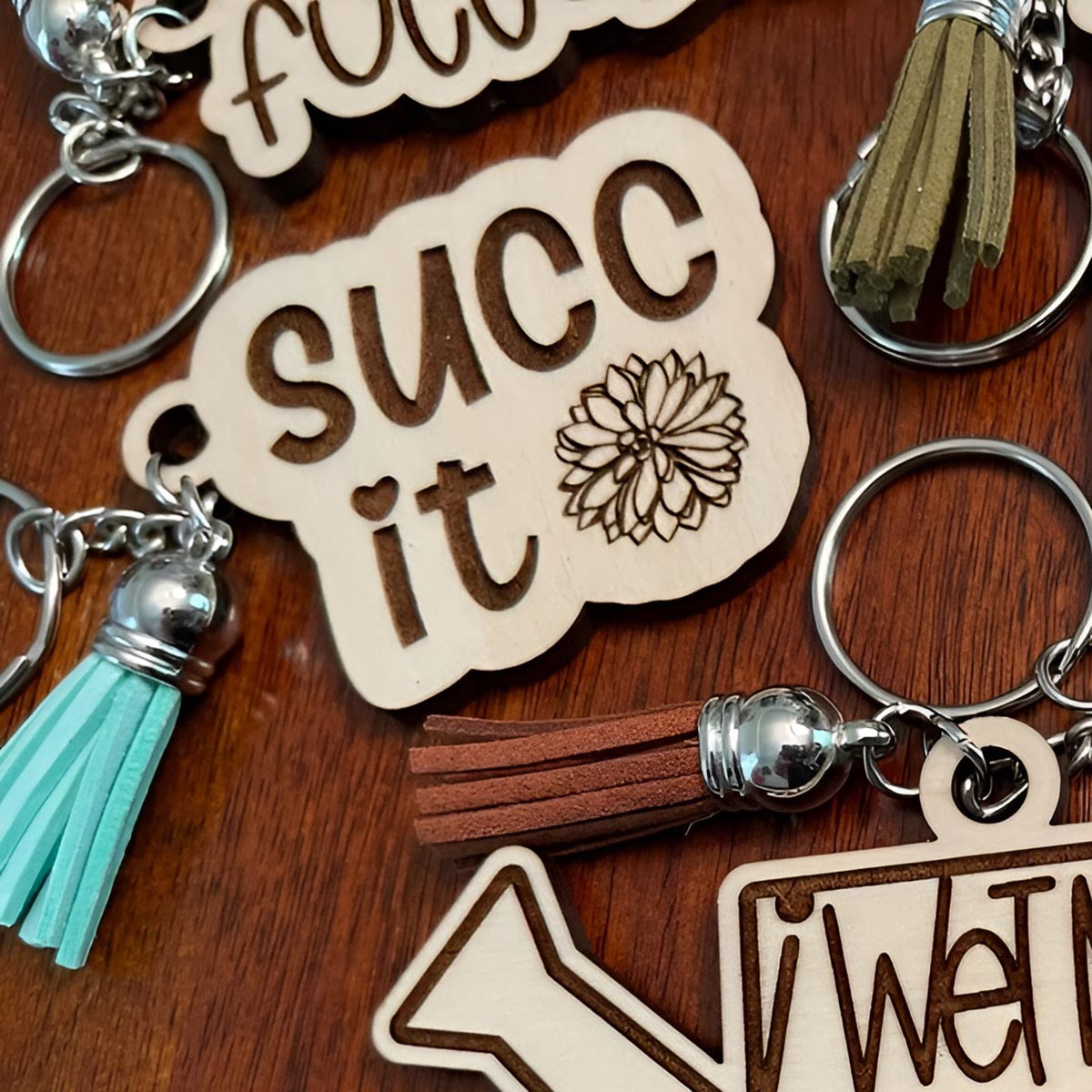 Funny Plant Lovers Keychain #8 - Succ It - Glowforge