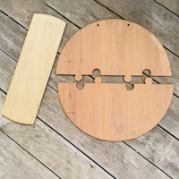 Furry & Festive 19" JOY Round Door Sign - Glowforge