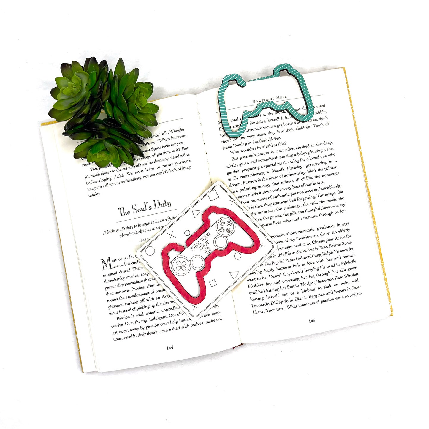 Gamer Controller Shaped Bookmark with Card Backer - Paperclip - Snack Bag Closure - Glowforge