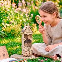 Garden Bug Hostel - Pollinator Insect Fairy House - Glowforge