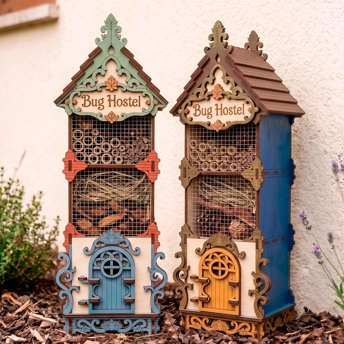 Garden Bug Hostel - Pollinator Insect Fairy House - Glowforge