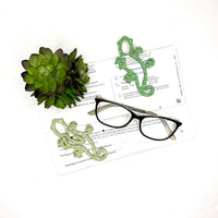 Gecko Shaped Bookmark with Card Backer - Paperclip - Snack Bag Closure - Glowforge