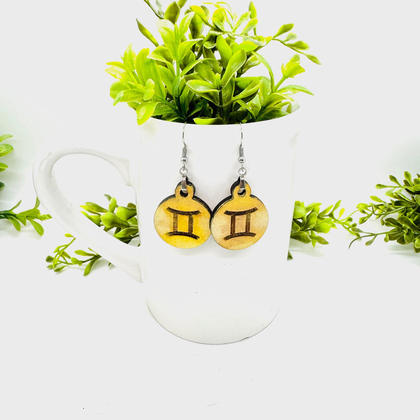 Gemini Zodiac Astrology Dangle Earrings - Glowforge