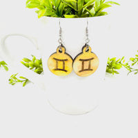 Gemini Zodiac Astrology Dangle Earrings - Glowforge
