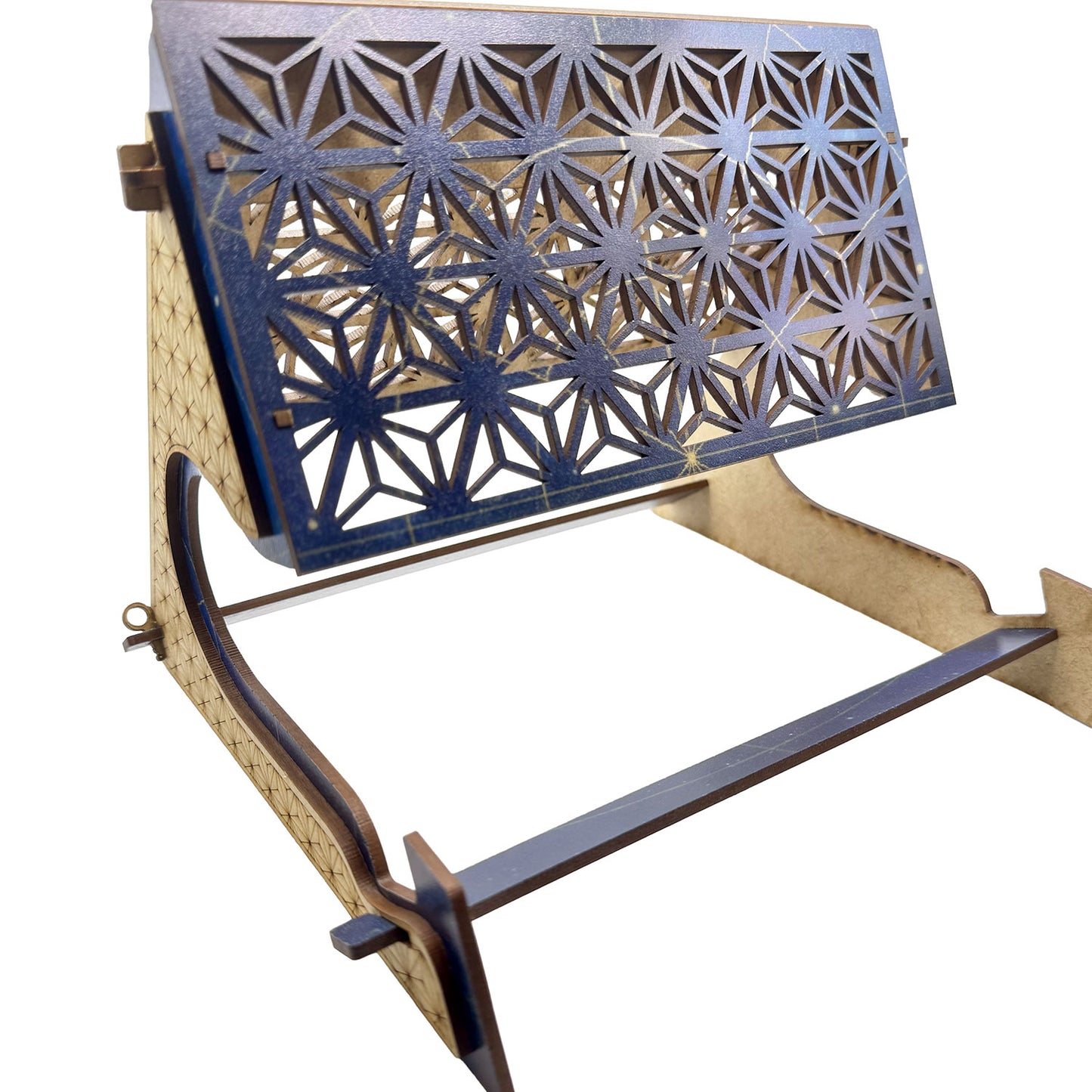 Geometric Book Rest or Tablet Stand with Matching Page Holder - Glowforge