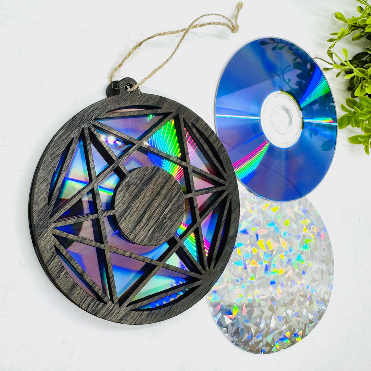 Geometric CD / DVD Suncatcher #1 - Glowforge