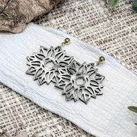 Geometric Floral Dangle Earrings - Glowforge