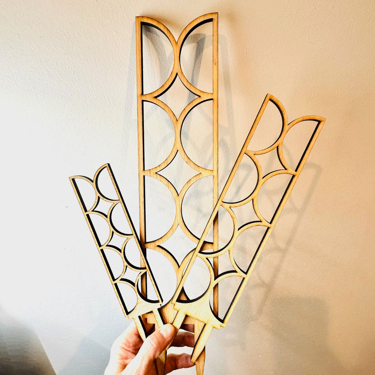 Geometric Plant Trellis Style #1 (Set of 3) - Glowforge