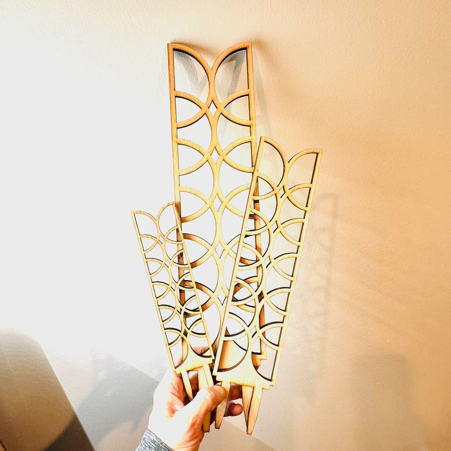 Geometric Plant Trellis Style #2 (Set of 3) - Glowforge