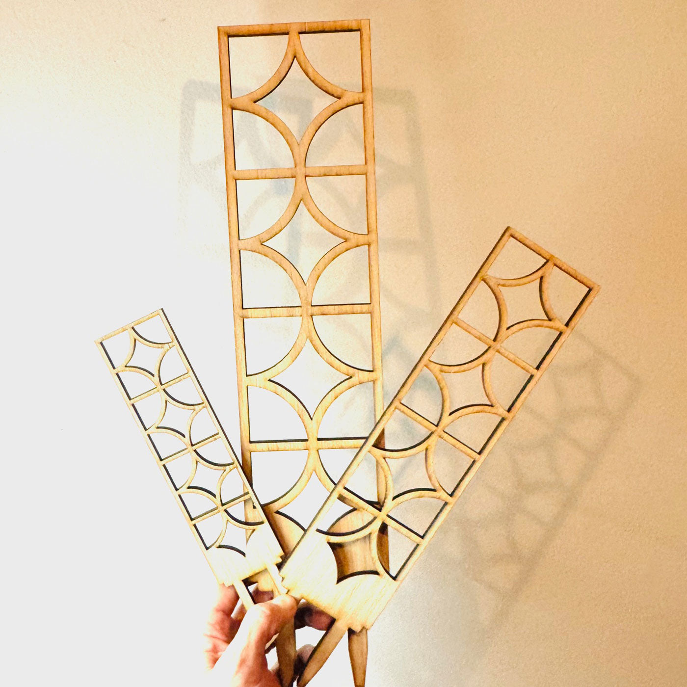 Geometric Plant Trellis Style #3 (Set of 3) - Glowforge