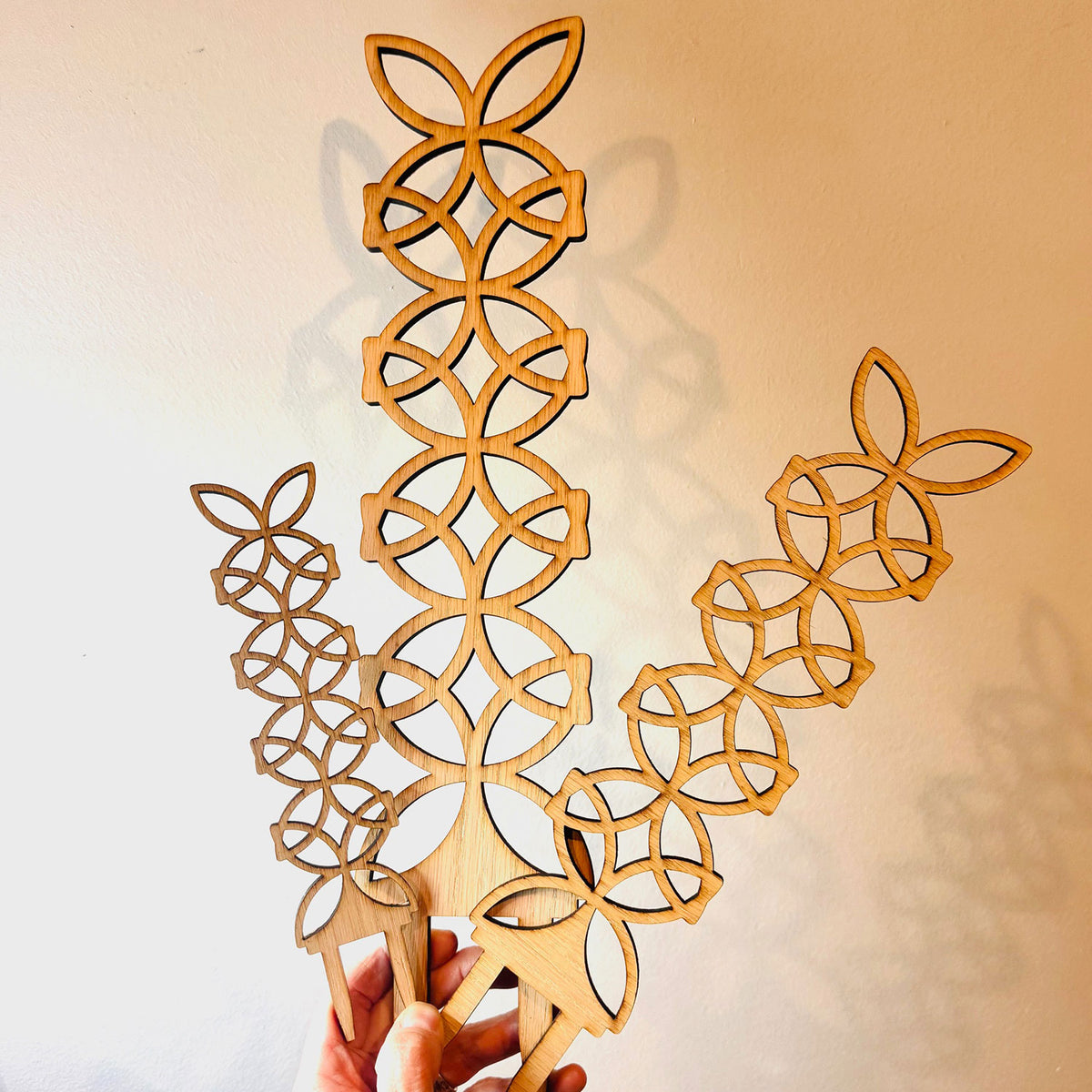 Geometric Plant Trellis Style #4 (Set of 3)  - Glowforge