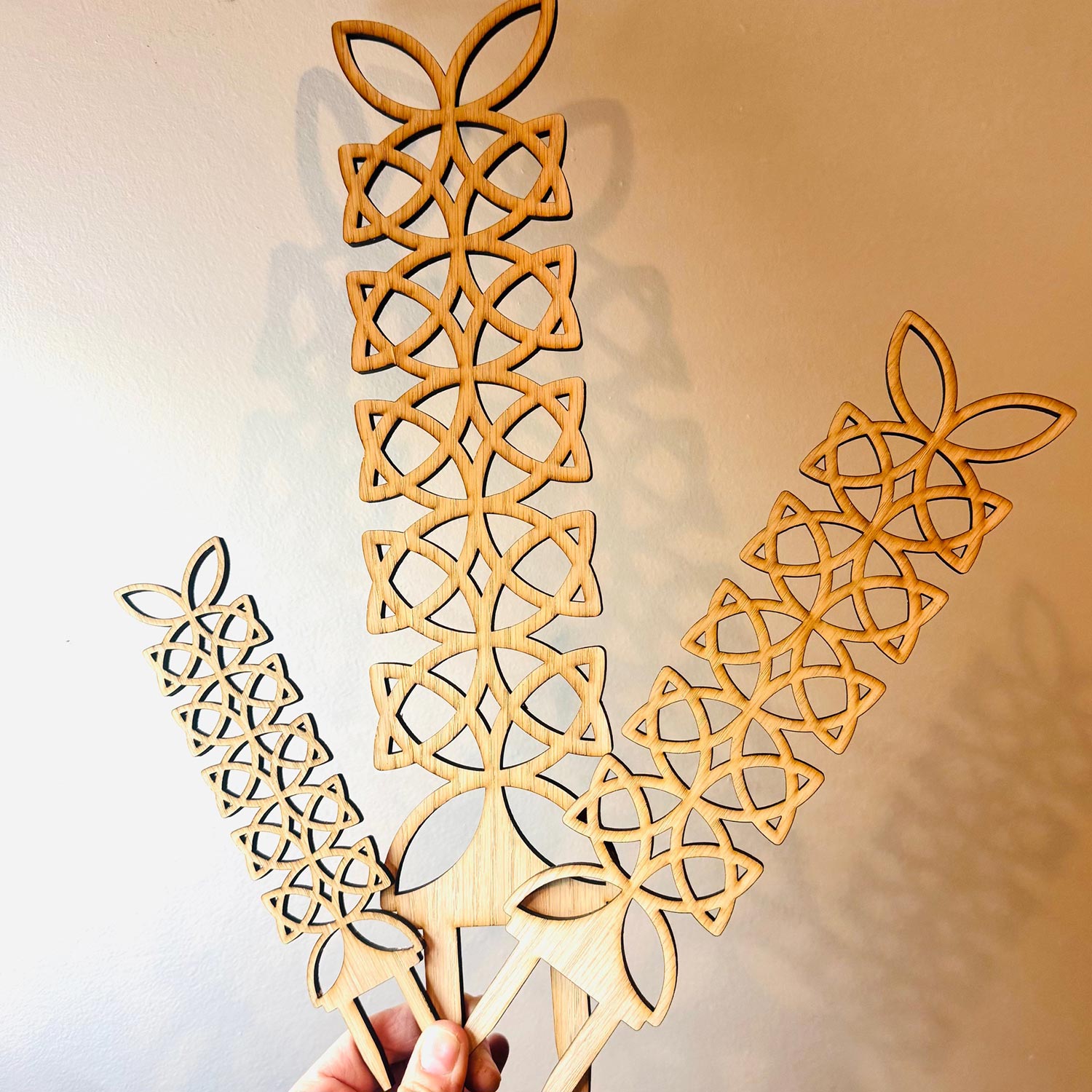 Geometric Plant Trellis Style #5 (Set of 3) – Glowforge Shop
