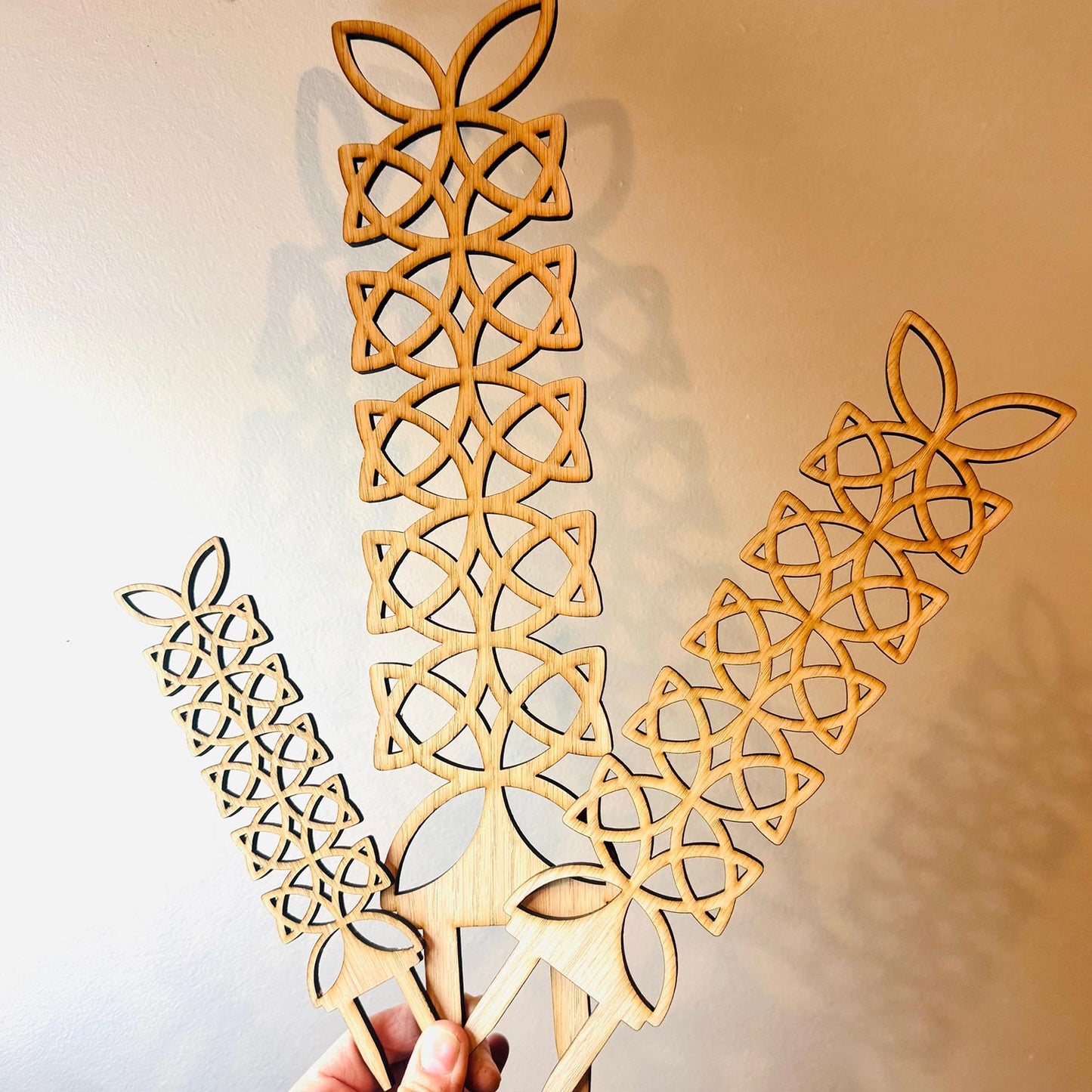 Geometric Plant Trellis Style #5 (Set of 3) - Glowforge