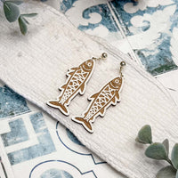 Geometric Sardine Dangle Earrings - Glowforge