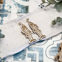 Geometric Sardine Dangle Earrings - Glowforge