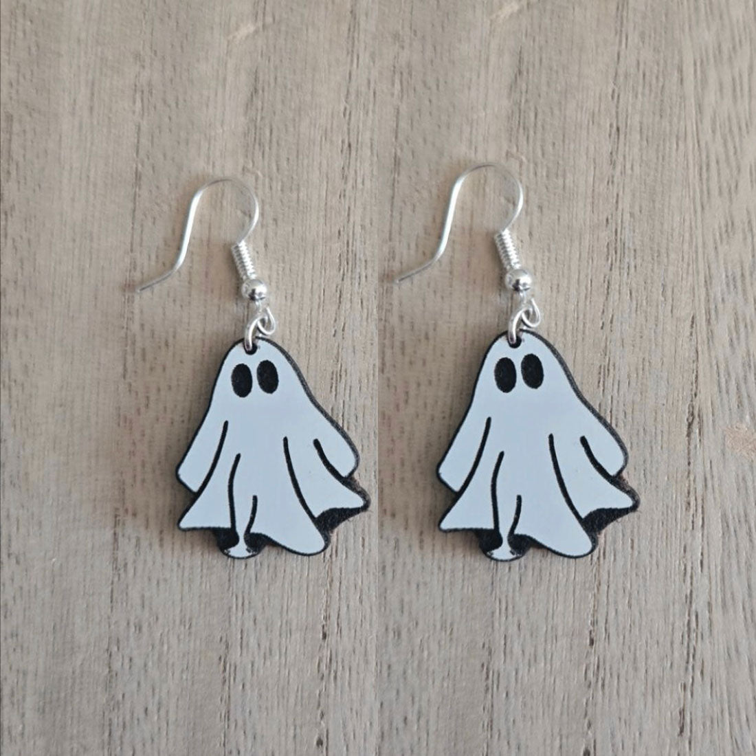 Ghost Dangle Earrings - Glowforge