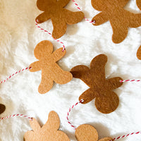 Gingerbread Man Felt Garland - Glowforge