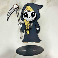 Girl Grim Reaper Halloween Stand - Glowforge