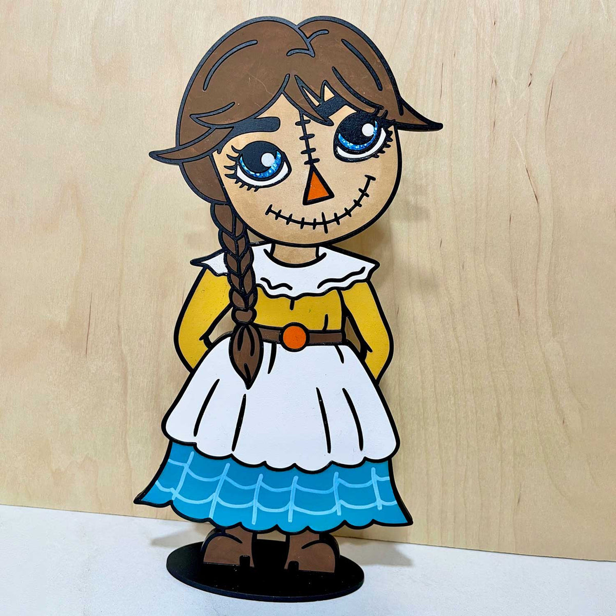 Girl Scarecrow Halloween Stand - Glowforge