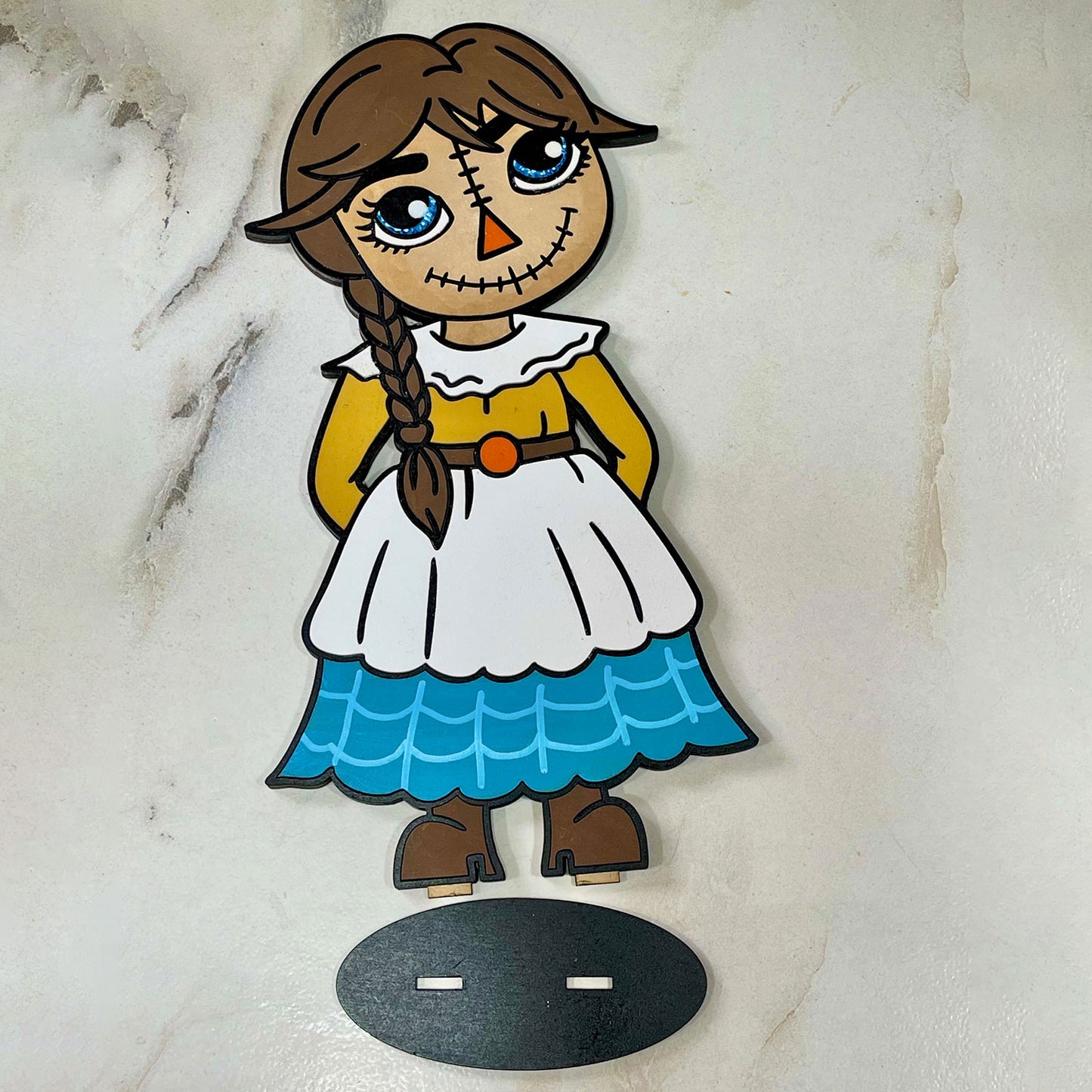 Girl Scarecrow Halloween Stand - Glowforge
