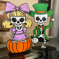 Girl Skeleton Halloween Stand - Glowforge