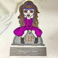 Girl Vampire Halloween Stand - Glowforge