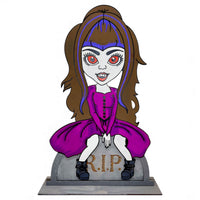 Girl Vampire Halloween Stand - Glowforge