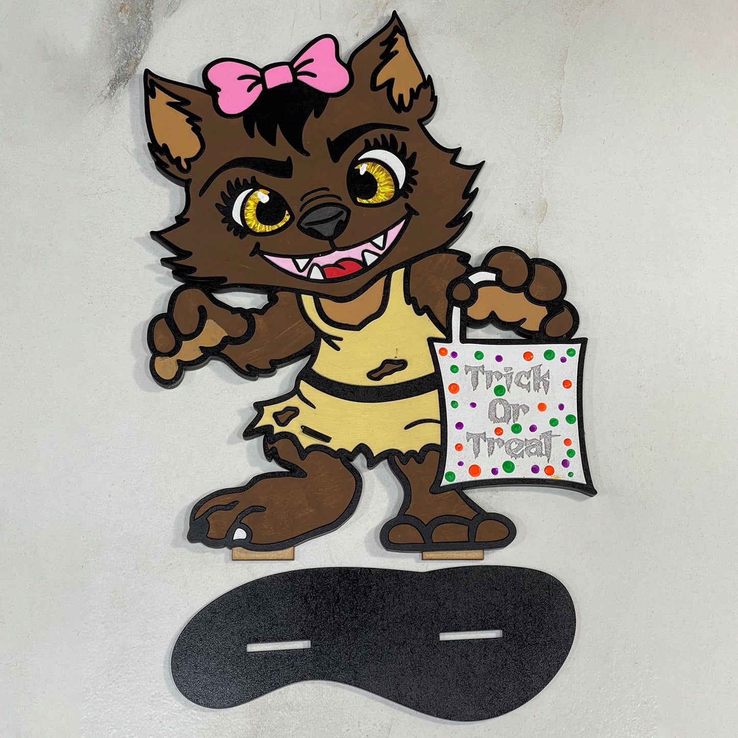 Girl Werewolf Halloween Stand - Glowforge