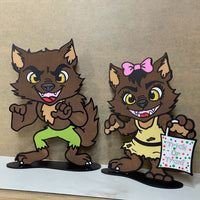 Girl Werewolf Halloween Stand - Glowforge