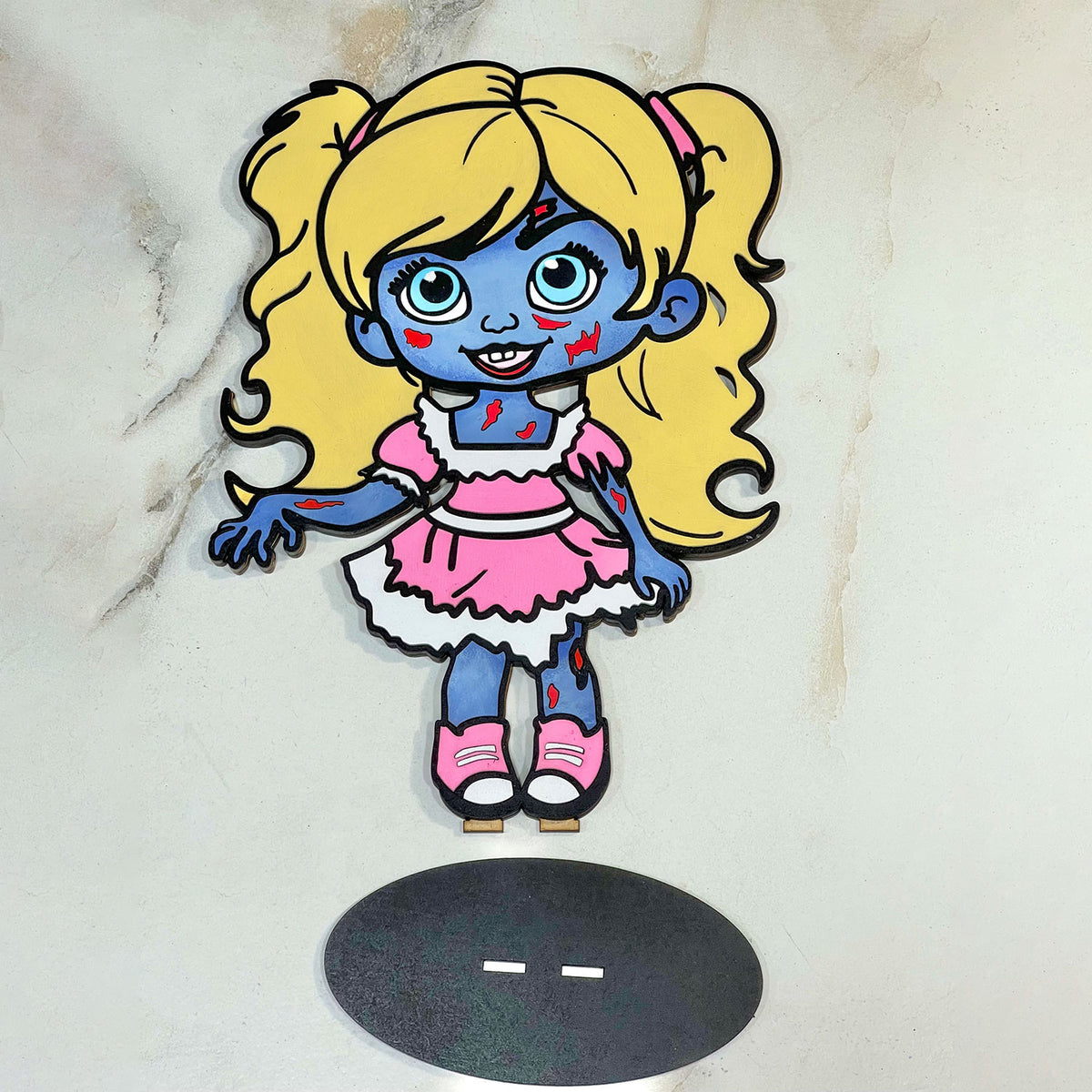 Girl Zombie Halloween Stand - Glowforge
