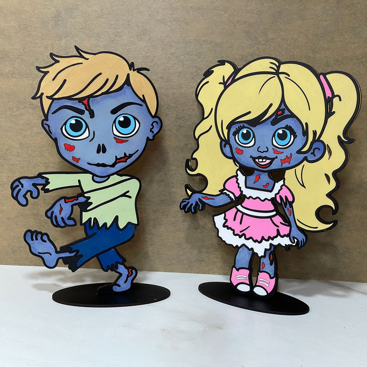 Girl Zombie Halloween Stand - Glowforge