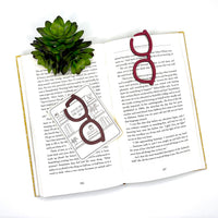 Glasses Shaped Bookmark with Card Backer - Paperclip - Snack Bag Closure - Glowforge