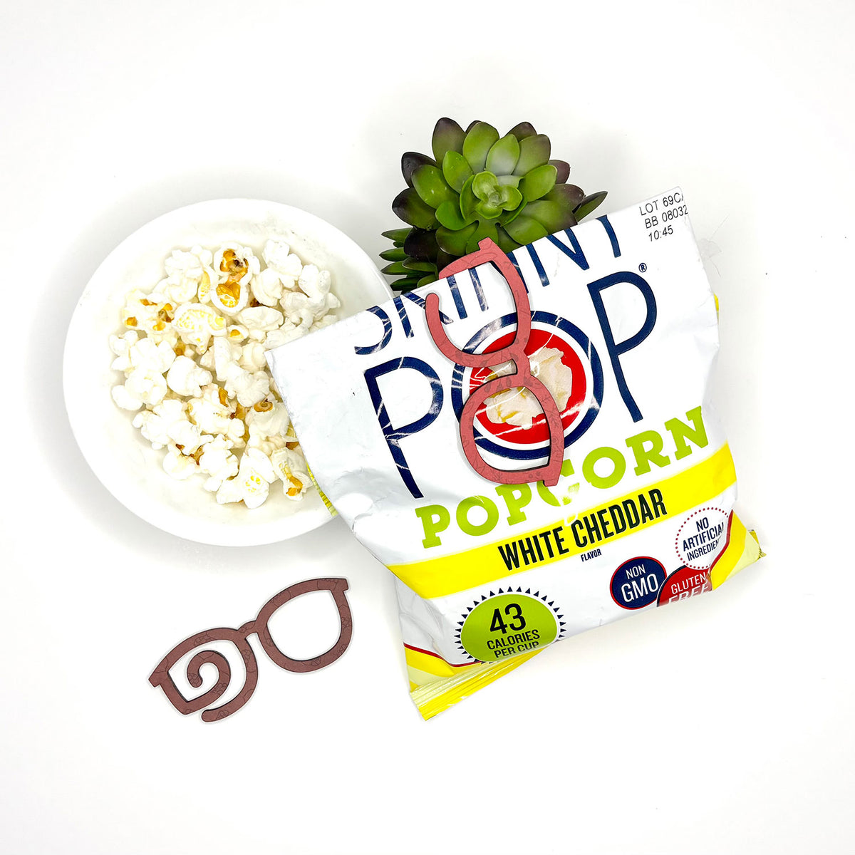 Glasses Shaped Bookmark with Card Backer - Paperclip - Snack Bag Closure - Glowforge
