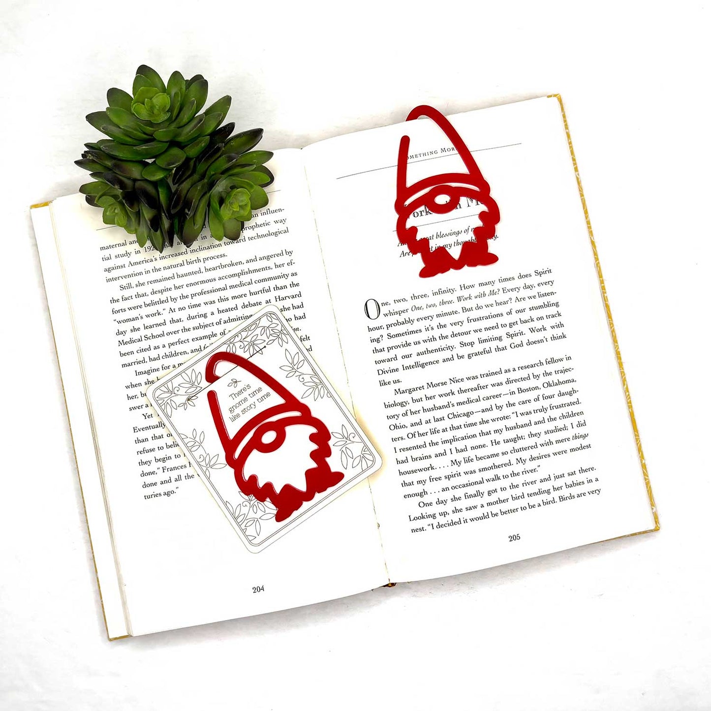 Gnome Shaped Bookmark with Card Backer - Paperclip - Snack Bag Closure - Glowforge