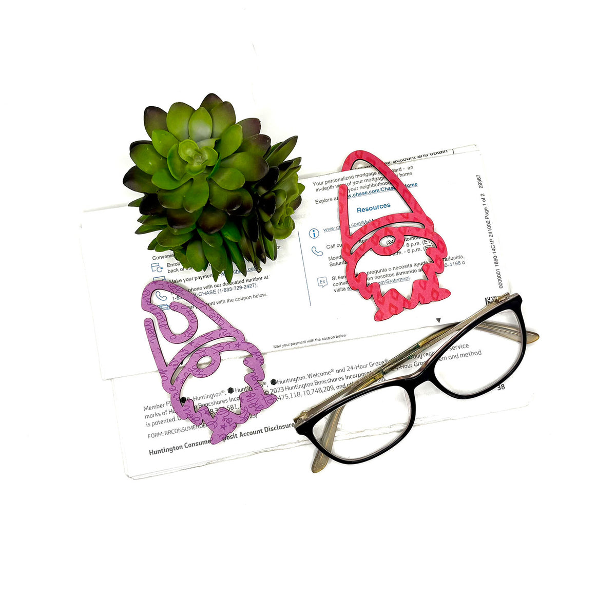 Gnome Shaped Bookmark with Card Backer - Paperclip - Snack Bag Closure - Glowforge