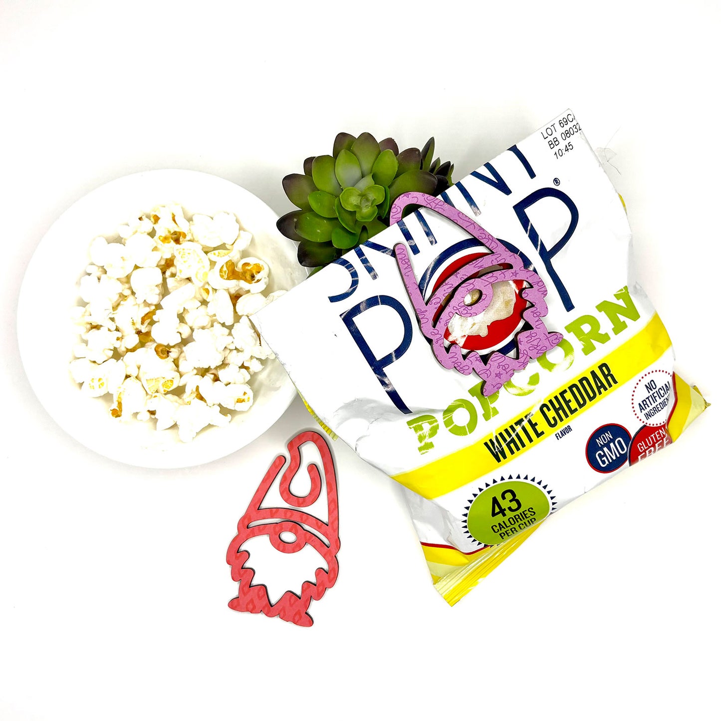 Gnome Shaped Bookmark with Card Backer - Paperclip - Snack Bag Closure - Glowforge