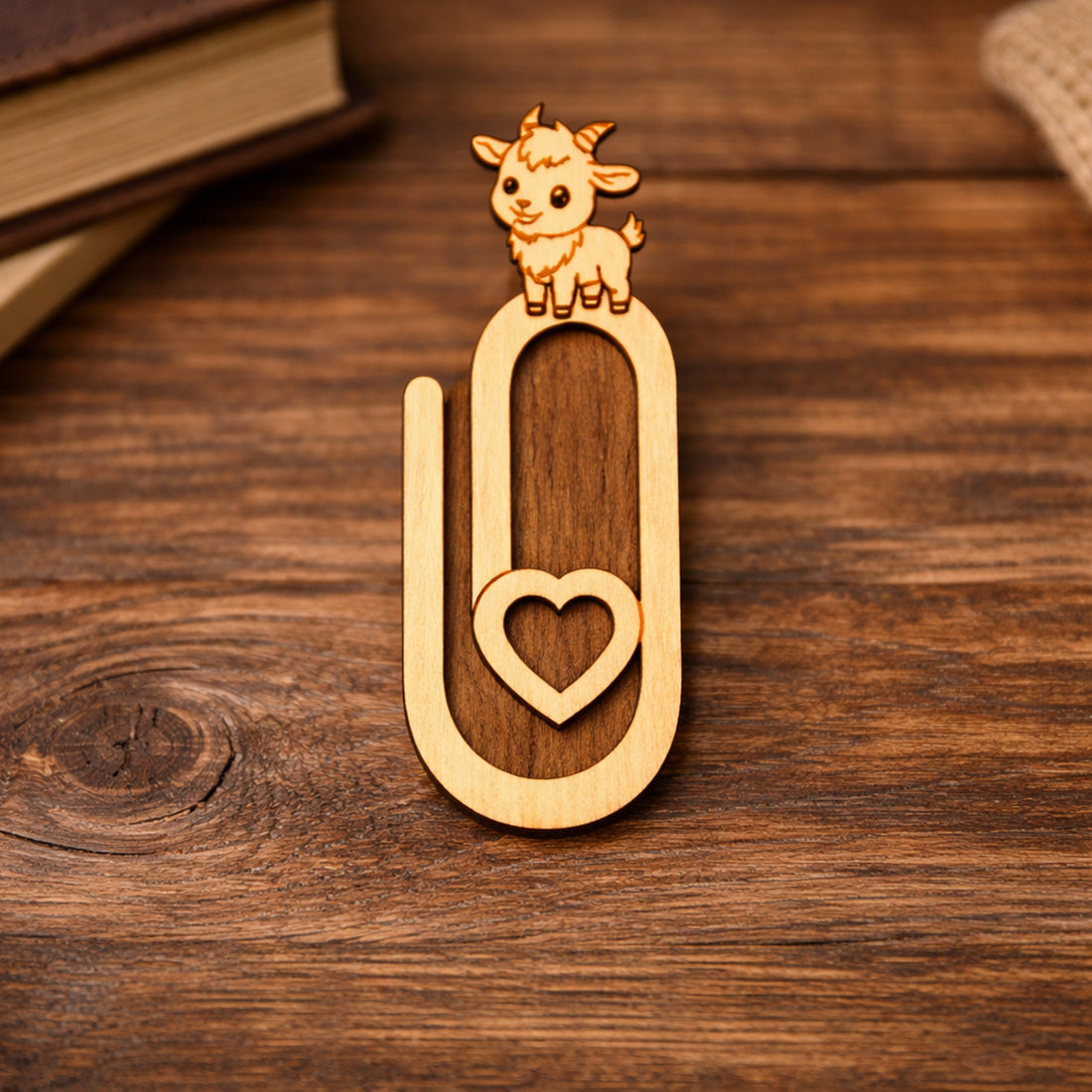 Goat Paperclip Bookmark - Glowforge