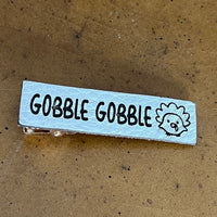 Gobble Gobble  Leather Barrette - Glowforge