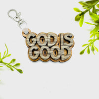 God Is Good 2-Layered Keychain Car Charm Ornament Bag Tag - Glowforge