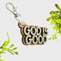 God Is Good 2-Layered Keychain Car Charm Ornament Bag Tag - Glowforge