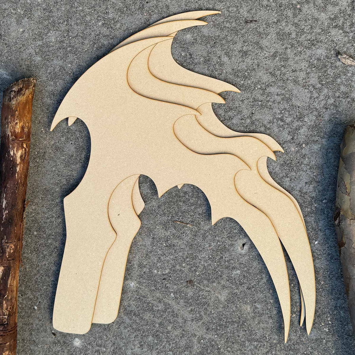 Gothic Grim Reaper Scythe Halloween 3-Layers Prop - Glowforge