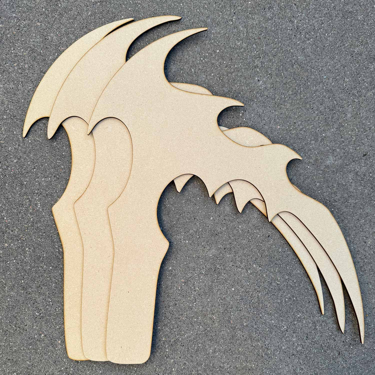 Gothic Grim Reaper Scythe Halloween 3-Layers Prop - Glowforge