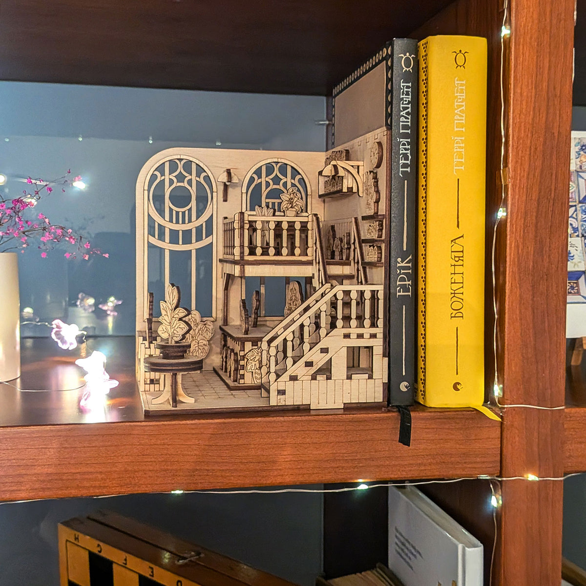 Greenhouse Flower Shop Book Nook – DIY Diorama with Flowers, Plants & Girl Figure - Glowforge