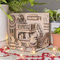 Greenhouse Flower Shop Book Nook – DIY Diorama with Flowers, Plants & Girl Figure - Glowforge