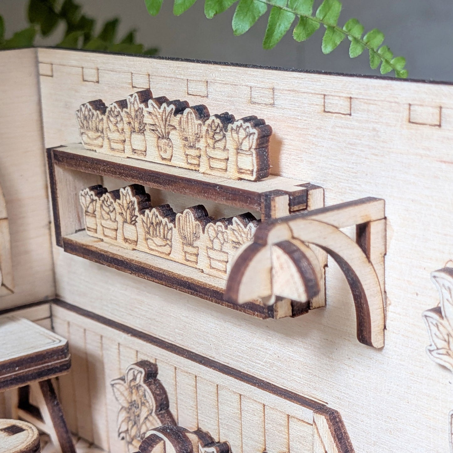 Greenhouse Flower Shop Book Nook – DIY Diorama with Flowers, Plants & Girl Figure - Glowforge